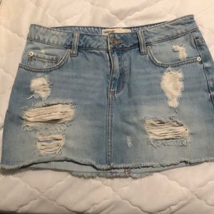 Garage mini denim skirt